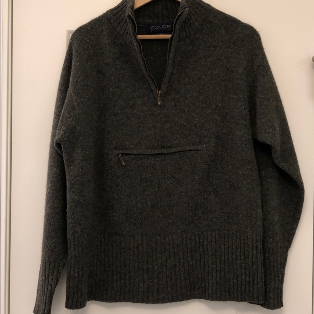 Hunter Green Colori Collection Wool Sweater